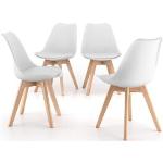 Set scontati bianchi 4 pezzi tavolo con sedie Mobili Fiver 
