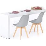 Tavoli da pranzo scontati bianchi in legno di frassino Mobili Fiver 
