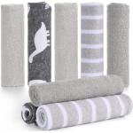 Asciugamani grigi 25x25 di cotone 8 pezzi da bagno 