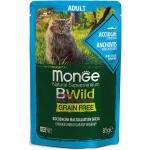 Monge Bwild Cat Grain Free Adult Bocconcini Acciughe & Ortaggi 85 Gr.