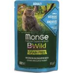 Monge BWild Grain Free Adult bustine per gatti - acciughe con verdure 85 g