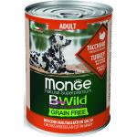 Monge BWild Grain Free Adult scatoletta per cani - tacchino con zucca e zucchine 400 g