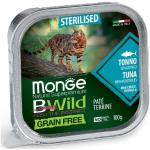 Monge Bwild Grain Free - Gatto Sterilizzato - Tonno con ortaggi (fagiolini e carote) - 100 g - 1 pz