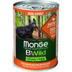 Monge BWild Grain Free Mini Adult scatoletta per cani - anatra con zucca e zucchine 400 g