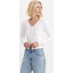Magliette & T-shirt bianche XS traspiranti con scollo a V manica lunga con scollo a V per Donna Levi's 
