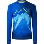 T-shirt scontate blu XL in jersey traspiranti da running per Uomo Montura 