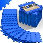 Tappeti puzzle scontati blu antimacchia 32 pezzi 