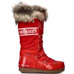 Stivali invernali scontati rossi numero 37 di gomma per Donna Moon Boot 