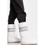 Stivali alti bianchi numero 34 in poliuretano con punta rotonda impermeabili per Donna Moon Boot Icon 
