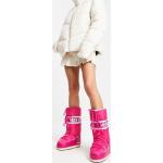 Stivali alti larghezza E rosa numero 34 in poliuretano impermeabili per Donna Moon Boot Icon 