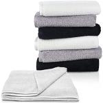 Asciugamani neri 50x90 sostenibili 10 pezzi da bagno Moon 