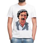 Moonai Pablo Escobar Narcos Series Painted Old Portrait T-Shirt Classica da Uomo Girocollo Maniche Corte X-Large
