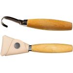 Morakniv Hook Knife 164 Left |13386| Spelucchino in acciaio inox, coltello da intaglio in legno di betulla, coltello affilato per fai da te, decorazione, arte, artigianato, legno di betulla