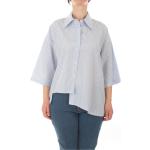 Camicie asimmetriche bianche M di cotone a righe manica lunga per Donna More by siste's 