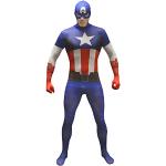 Costumi scontati XXL taglie comode da supereroe Morphsuit Capitan America 