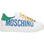 Sneakers basse bianche numero 34 di gomma con stringhe per Uomo Moschino Teen 