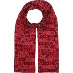Sciarpe scontate rosse di lana stampate per Donna Moschino 