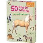 moses.Expedition Natur, 50 Pferde und Ponys, set di schede di riconoscimento. Con appassionanti domande a quiz (versione tedesca): entdecken & bestimmen