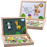 Puzzle magnetici di legno per bambini 