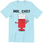 Mr Chef - Mens Cooking Occupation Gift Organic Cotton T-Shirt (X-Large, Sky Blue)