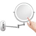 Mini portable pieghevole specchio da viaggio led luce trucco specchio  specchio compatto 10x ingrandimento 2 lati trucco di bellezza specchio  rotondo