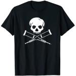Jackass Skull And Crutches Logo Maglietta