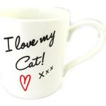 Mug 'I Love My Cat'bianco.