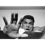 Muhammad Ali Give Me Five 60 x 80 cm Stampa su Tela, Multicolore