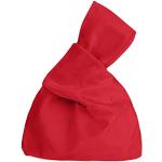 Pochette eleganti rosse in velluto da polso per Donna 