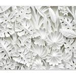 Carte da parati bianche autoadesive a tema fiori di design Murando 