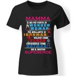 Magliette & T-shirt nere M di cotone traspiranti lavabili in lavatrice per la festa della mamma mezza manica con manica corta per Donna Iron Man 