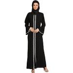 MyBatua Abbigliamento Casual & Formale Nero delle Donne Musulmane di Dubai Abaya Vestito di Burqa AY-526 (M)