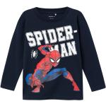 T-shirt manica lunga scontate blu 5 anni di cotone a tema insetti per bambina Name it Spiderman di Dressinn.com 
