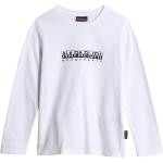 T-shirt manica lunga scontate bianche 12 anni di cotone per bambina Napapijri di Dressinn.com 