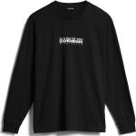 Magliette & T-shirt scontate nere L di cotone per l'autunno mezza manica con scollo rotondo per Uomo Napapijri 