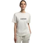 Magliette & T-shirt bianche XL di cotone per la primavera mezza manica con scollo rotondo per Donna Napapijri 