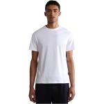 Magliette & T-shirt scontate bianche XL di cotone per l'autunno mezza manica con scollo rotondo per Uomo Napapijri 
