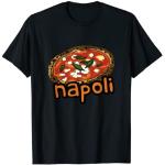 Maglie Napoli nere S a tema pizza per Uomo 
