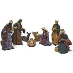 Statuine multicolore in resina Sacra Famiglia 15 cm Joy Christmas 