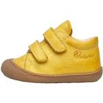 Sneakers larghezza E scontate casual gialle numero 21 di pelle chiusura velcro per bambini Naturino 