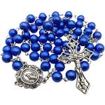 Collane eleganti blu per cerimonia a rosario per Donna 