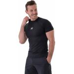 T-shirt nere XXL taglie comode traspiranti con scollo tondo mezza manica da fitness per Uomo 