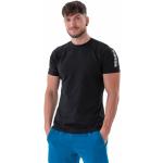 T-shirt nere XXL taglie comode con scollo tondo mezza manica da fitness per Uomo 