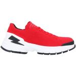 Sneakers stringate rosse numero 40 di gomma tinta unita con stringhe per Uomo Neil Barrett 