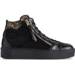 Sneakers alte larghezza E casual nere numero 35 con tacco da 3 cm a 5 cm per Donna NeroGiardini 
