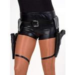 Cintura pistola Lara Croft alla moda con 2 borse - Nero 120cm - Originale accessorio per costume unisex Cosplay fondina per pistola - Ideale per Carnevale & feste in costume