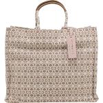 Never Without Bag Jacquar Jacquard Fabric/Pelle Grained Nickel Shopper, Combinazione Marrone, OneSize