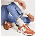 Sneakers stringate larghezza E arancioni numero 42,5 di gomma per Donna New Balance 327 