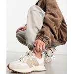 Sneakers stringate larghezza E scontate bianche numero 45,5 di gomma antiscivolo per Donna New Balance 327 