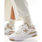 Sneakers stringate larghezza E scontate bianche numero 41 di gomma antiscivolo per Donna New Balance 550 